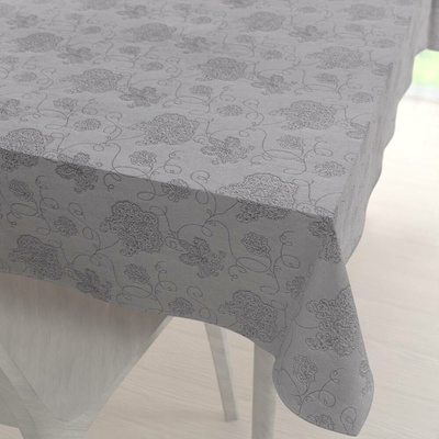 Biante Teflonový obdélníkový ubrus TF-083 Květované ornamenty na šedém 120x180 cm
