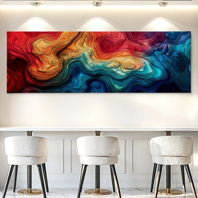 Obraz na plátně - Mnohé vrstvy tvořící FeelHappy.cz Velikost obrazu (šířka x výška): 300 x 100 cm