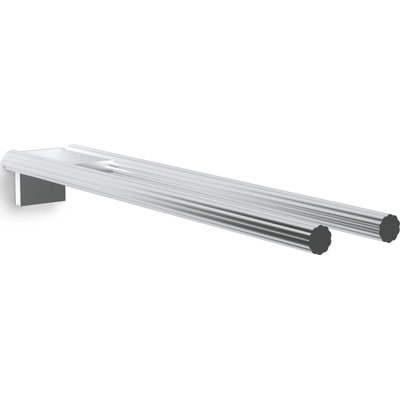 DECOR WALTHER Закачалка на релса за кърпи Of Line вертикални 46 см сребриста (0670595)