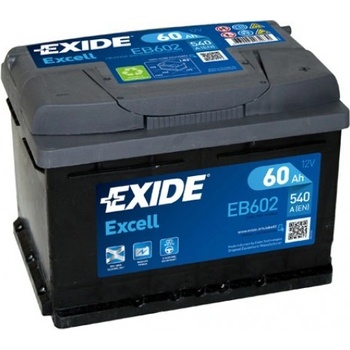 Exide Excell 12V 60Ah 540A EB602