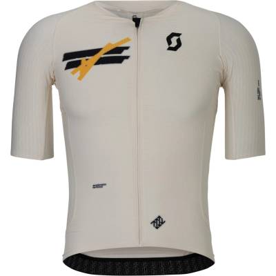 Scott Мъжка фланелка с къс ръкав за колоездене Scott Jersey Ultd Aero S/S Cycling jersey - Cotton White - размер XXL (056-4076-0115)