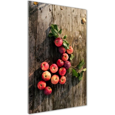 Vertikálny fotoobraz na skle Jablká na stole 50x100 cm