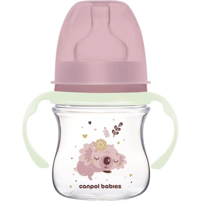 Canpol Babies EasyStart Lahvička Antikoliková 35/236_pin Sleepy Koala růžová 120ml