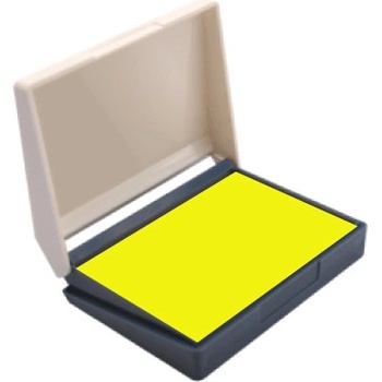 Shiny Poduška pre drevené pečiatky žltá 6,5 x 4,5 cm