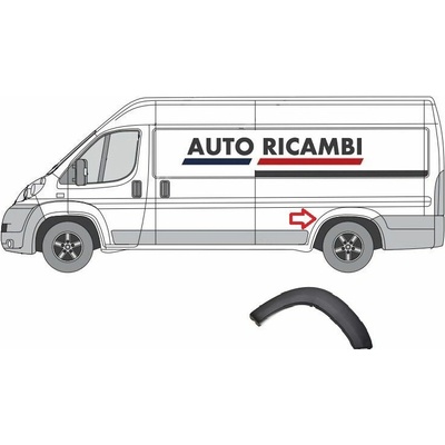 Ochranná lišta Fiat Ducato od 2006 levá, lem blatníku 735422802