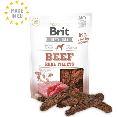 Brit Jerky Snack Beef Fillets 80 g