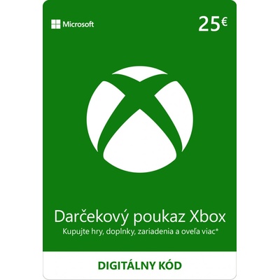 Microsoft Xbox Live darčeková karta 25 €