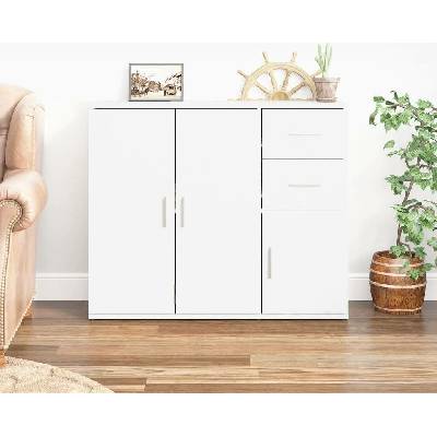 Nábytek XL Příborník bílý 91 x 29,5 x 75 cm kompozitní dřevo