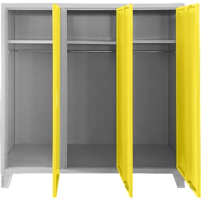 Carmen Метален шкаф Carmen CR-1605-3 JZ - сив / жълт (3580179_4)
