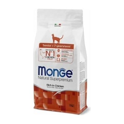 MONGE Cat Natural Senior kuřecí 28/14 1,5 kg