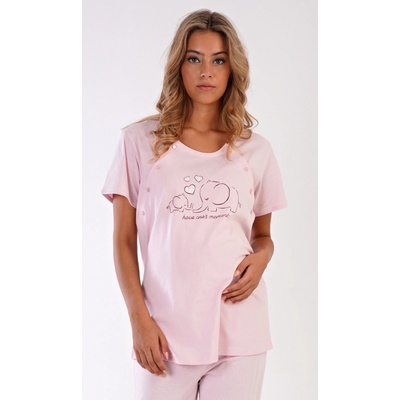 Vienetta Secret dámské pyžamo mateřské Slůně světle lososová – Hledejceny.cz