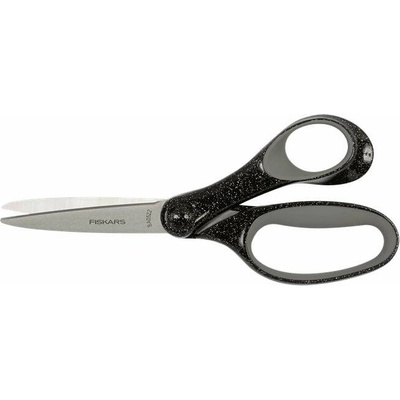 Nožnice, školské, 18 cm, FISKARS, trblietavé čierne