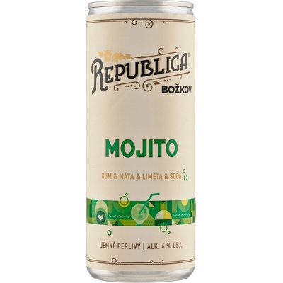 Republica Mojito Rum Máta Limetka Soda 6% 0,25 ml (plech) – Zboží Dáma