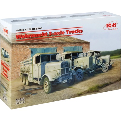ICM Wehrmacht 3 axle Trucks Henschel 33D1 Krupp L3H163 LG3000 1:35