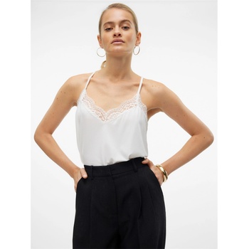 Image 1 of Vero Moda Потник Vero Moda Women's Ana Lace Woven Cami Vest - Snow White