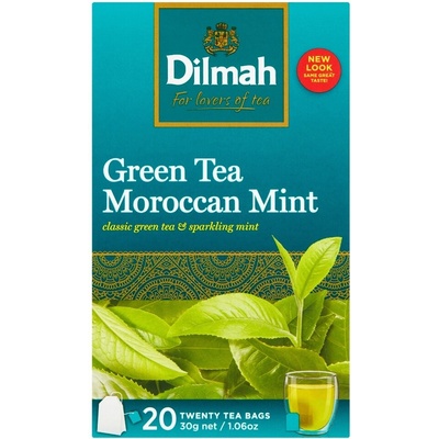 DILMAH zelený čaj s vôňou mäty Maroko 20 x 1,5 g