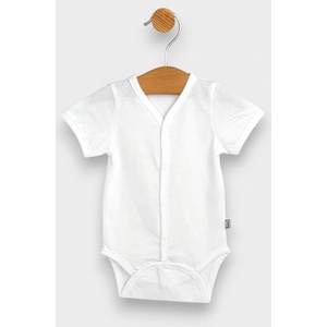 Rainy Бебешко боди с къс ръкав Rainy - 1-2 м, 56 cm, бяло (611101) - baby