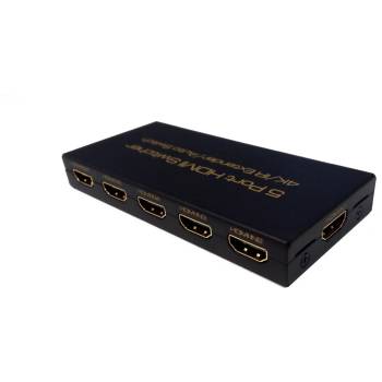 Estillo Автоматичен превключвател ESTILLO, HDMI switch, 5/1 x HDMI1.4, 5 входа 1 изход, Черен (HDSW0015M1)