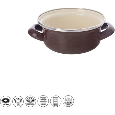 ORION Kastrol BROWN 12 cm 0,65 l smalt
