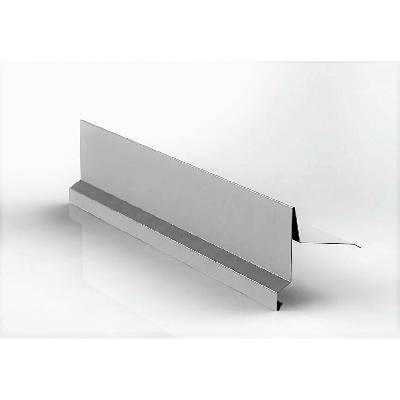 Závětrná lišta r.š.333mm klasik horní s okapnicí pozink FeZn Lakovaný RAL 9006 stříbrná s folií 2m