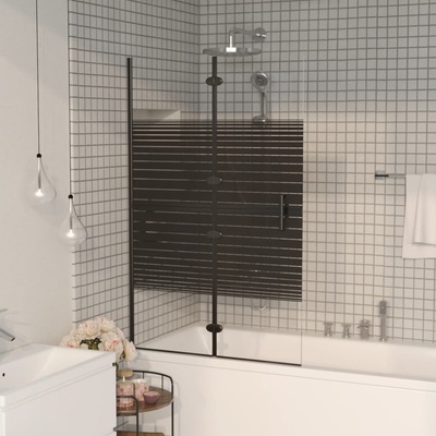 vidaXL Skládací ESG 80x140 cm černý
