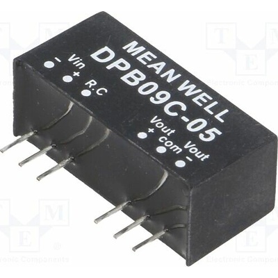 MEAN WELL DPB09C-05 Měnič: DC/DC; 9W; Uvst: 36÷75VDC; Uvýst: 5VDC; Uvýst2: -5VDC; SIP8