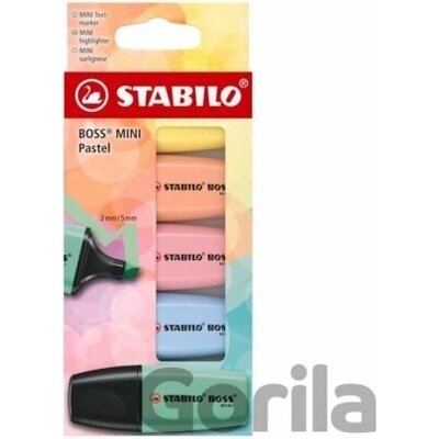 Zvýrazňovač STABILO BOSS MINI Pastel - sada 5 ks - STABILO