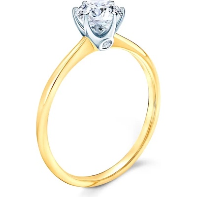 SAVICKI Годежен пръстен The Journey: двуцветно злато, бял сапфир