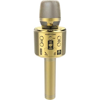 iDance Детски парти микрофон с LED светлини - златист - iDance