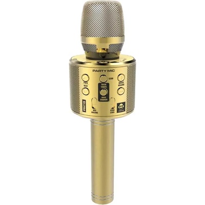 iDance Детски парти микрофон с LED светлини - златист - iDance