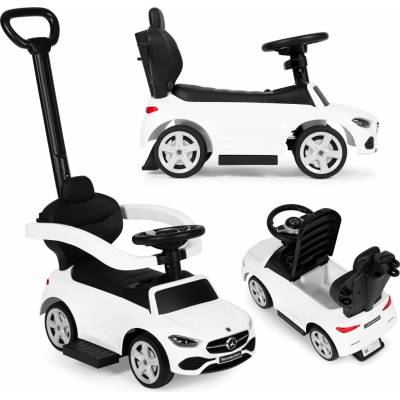 MULTISTORE Dětské odrážedlo Mercedes-Benz třídy C 3v1 s vodicí rukojetí, bílé