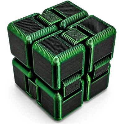 Antistresová kostka Infinity Cube Svíčkománie3D Zeleno černá lesklá