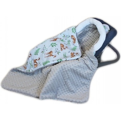 Baby Nellys dečka 3v1 s minky a kožušinkou srnky