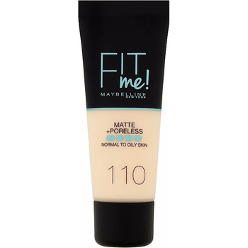 Maybelline Fit Me! Matte+Poreless zmatňujúci make-up pre normálnu až mastnú pleť 110 Porcelain 30 ml