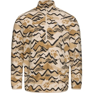 Jack Wolfskin Мъжки поларен пуловер Jack Wolfskin Paw Era 100 Print Halfzip Fleece jumper - Mountain Paw Oyster - размер 3XL (005-7009-0316)