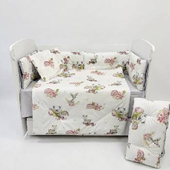 Бебешки спален комплект Сърничка със сиво