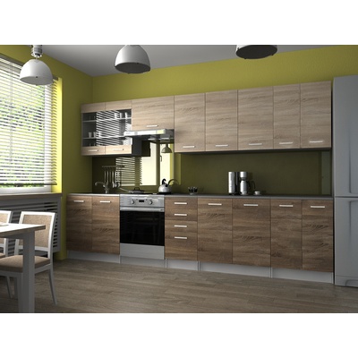 FRONTI Kuchyňská linka PAMELA 320x260 cm Sonoma/Tobacco