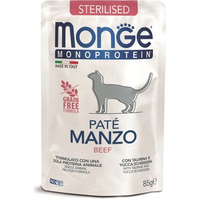 Monge Cat Monoprotein Paté Sterilised hovězí 85 g