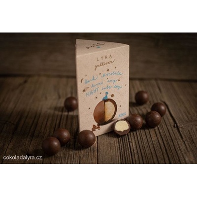 Čokoládovna Lyra GULLIVER KOKOS mléčné čokoládové pralinky s kokosovou náplní 100 g