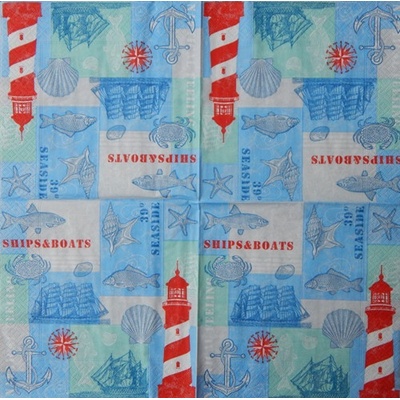 Paper Designe servítky Mořské s majákem 33x33cm