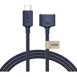 Tech-Protect mmc01 ultraboost magnetic macbook cable type-c to magsafe 3 140w 200cm midnight blue (5906302323302)