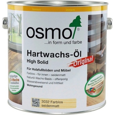 Osmo Hardwax-Oil 3032 Сатен - Масло с твърда вакса 2.5л (2673)