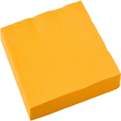 Amscan Жълти салфетки, 33x33 см, 20 бр
