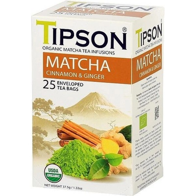 Tipson BIO Matcha Cinnamon & Ginger 25 x 1,5 g