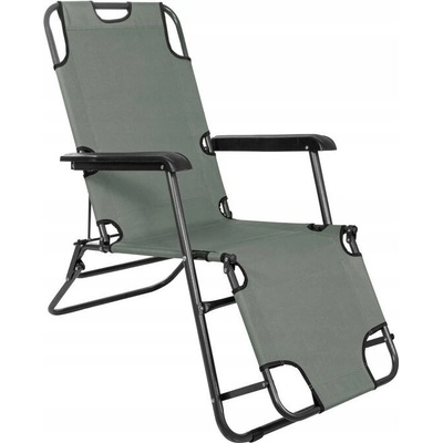 Zahradní polohovací křeslo SPRINGOS RELAX šedé