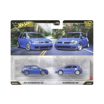 Mattel Hot Wheels: 2004 Volkswagen Gold R32 и Volkswagen Golf MK7 луксозен малък автомобил - 2 броя