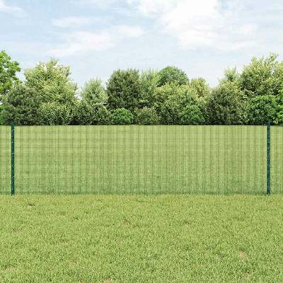vidaXL Svařovaná drátěná plotovina s tyčkami 100 x 0,6 m Zelená