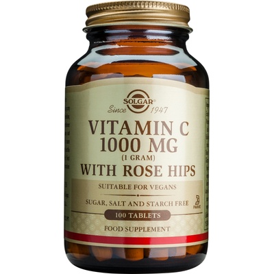 Solgar Vitamin C with Rose Hips, 1000 mg, 100 таблетки, Solgar