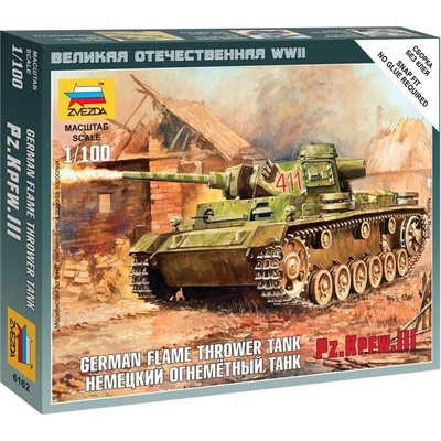 Zvezda Snap Kit Panzer III s plameňometom 1:100