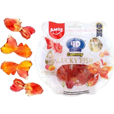 Amos 4D Gummy Goldfish Peach Mango 60 g
